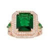 Designs By Gioelli 14k Rose Gold Over Silver Simulated Emerald & Lab-Created White Sapphire Halo Ring 2 Designs By Gioelli 14k Rose Gold Over Silver Simulated Emerald & Lab-Created White Sapphire Halo Ring -Designs by Gioelli Shop unnamed file 964