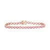 Designs By Gioelli 14k Rose Gold Over Silver Lab-Created Pink Sapphire Tennis Bracelet