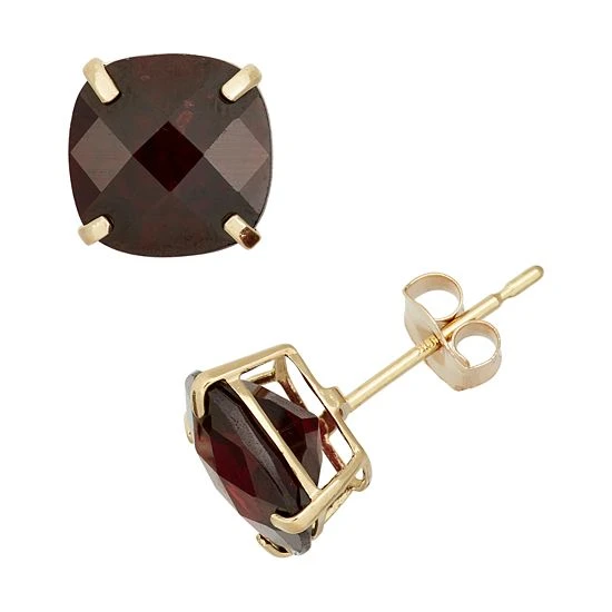 Designs By Gioelli Garnet 10k Gold Stud Earrings 3 Designs By Gioelli Garnet 10k Gold Stud Earrings