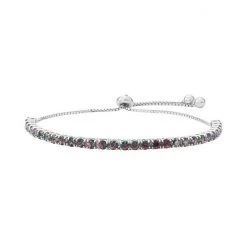 Designs By Gioelli Sterling Silver Mystic Fire Topaz Lariat Bracelet