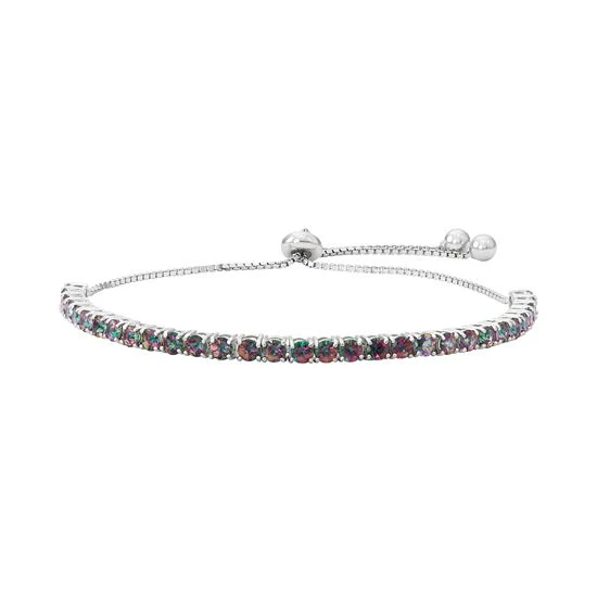 Designs By Gioelli Sterling Silver Mystic Fire Topaz Lariat Bracelet 3 Designs By Gioelli Sterling Silver Mystic Fire Topaz Lariat Bracelet