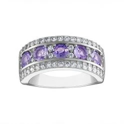 Designs By Gioelli Sterling Silver Gemstone Ring London Blue Topaz